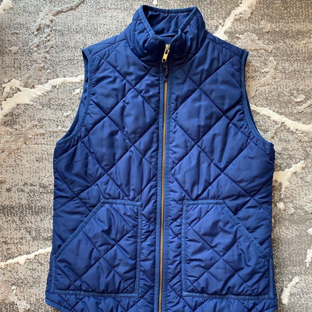 J Crew XS Dark Blue / Navy Quilted Vest